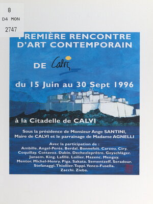 cover image of Première Rencontre d'art contemporain de Calvi